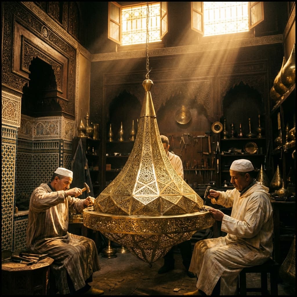 Atelier d'artisanat marocain